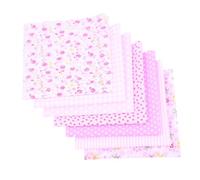 Odot Fat Quarters Fabric Bundles, 7pcs DIY Textile Fabric Sheets for Craft Soft Sewing Patchwork Crafting Multi-Colour Felt Material for Crafts & Home Décor (Pink,25x25cm)