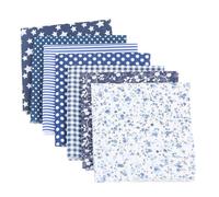 Odot Fat Quarters Fabric Bundles, 7pcs DIY Textile Fabric Sheets for Craft Soft Sewing Patchwork Crafting Multi-Colour Felt Material for Crafts & Home Décor (Navy,25x25cm)