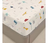 Odot Fitted Sheet Single Double King Size Bed, Cartoon Style All Around Elastic Fitted Sheet Deep Pocket Fitted Sheets Microfibre Bed Sheets Fitted Bed Sheet (90x200+30cm,Cartoon Dinosaur)