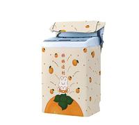 Odot Flower Print Portable Washing Machine Cover, Top Load Washer Dryer Cover, Waterproof Full-Automatic/Wheel Washing Machine Cover Protective Cloth (XS capacity 2~4.2KG,White rabbit)