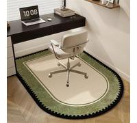 Odot Green Office Chair Mat for Carpeted and Hardwood Floor Protector, Fleece Thick Non-Slip Modern Computer Gaming Rolling Chair Desk Mat Protection Carpet for Wooden Floors (Green3,60x120cm)