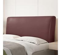Odot Headboard Cover for Single Double King Size Bed, Waterproof PU Leather All-inclusive Stretch Washable Bed Head Protector Cover for Upholstered Padded Headboard (Burgundy,Queen 150-170cm)