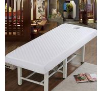Odot Massage Bed Sheet with Face Hole Massage Bed Cover Thick Couch Cover Salon SPA Sheets Washable Reusable Elastic Cord Edge All-Round Wrap Fitted Sheet, Nordic (White,60x180cm)