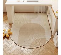 Odot Office Chair Mat for Carpeted and Hardwood Floor Protector, Modern Non-Slip Semicircle Computer Gaming Rolling Chair Desk Mat Protection Carpet for Wooden Floors (Circle,60x120cm)