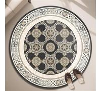 Odot Office Chair Mat for Carpeted and Hardwood Floor Protector, Retro Style Round Non-Slip Computer Gaming Rolling Chair Desk Mat Protection Carpet for Wooden Floors (Exotic 5,120cm)