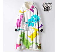 Odot Oversized Hoodie Sweatshirt Blanket, Cartoon Dinosaur Super Soft Warm Comfortable Plush Blanket Microfiber Hoodie Giant Hoody Front Pocket Adults Teens (One size (110cm/43in),green dinosaur)