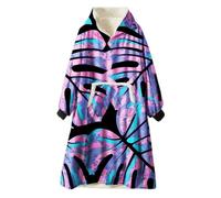 Odot Oversized Hoodie Sweatshirt Blanket, Leaf Multicolor Super Soft Warm Comfortable Plush Blanket Microfiber Hoodie Giant Hoody Front Pocket Adults Teens Man (One size (110cm/43in),pink)