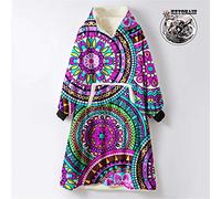 Odot Oversized Hoodie Sweatshirt Blanket, Mandala Style Super Soft Warm Comfortable Plush Blanket Microfiber Hoodie Giant Hoody Front Pocket Adults Teens Man (One size (110cm/43in),kaleidoscope)