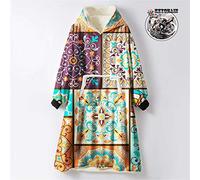 Odot Oversized Hoodie Sweatshirt Blanket, Mandala Style Super Soft Warm Comfortable Plush Blanket Microfiber Hoodie Giant Hoody Front Pocket Adults Teens Man (One size (110cm/43in),Bohemia)