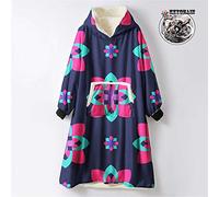 Odot Oversized Hoodie Sweatshirt Blanket, Mandala Style Super Soft Warm Comfortable Plush Blanket Microfiber Hoodie Giant Hoody Front Pocket Adults Teens Man (One size (110cm/43in),Rose red flower)