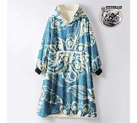 Odot Oversized Hoodie Sweatshirt Blanket, Mandala Style Super Soft Warm Comfortable Plush Blanket Microfiber Hoodie Giant Hoody Front Pocket Adults Teens Man (One Size (110cm/43in),Blue Elegance)
