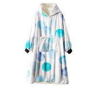 Odot Oversized Hoodie Sweatshirt Blanket, Multicolor Super Soft Warm Comfortable Plush Blanket Microfiber Hoodie Giant Hoody Front Pocket Adults Teens Man (One Size (110cm/43in),Gradient Bubble)