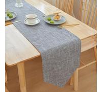 Odot Pure Colour Autumn Table Runner, Seasonal Fall Winter Machine Washable Kitchen Dining Table Decoration long tablecloth, for Thanksgiving Events Home Decor (30x210cm,Dark Grey)