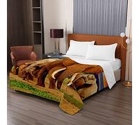 Odot Quilted Bedspread Bed Throws Soft Microfiber Double King Quilted Coverlets 3D Elephant printing Comforter Cover Bedding Quilt for Room Decor (100x150cm,Elephant herd)