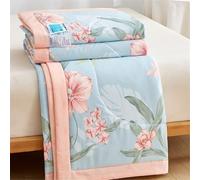 Odot Quilted Bedspreads Single Double King Size, Reversible Summer Quilted Throw Blanket for Sofa Bed, Soft Lightweight Cotton Bed Coverlet Throw (Pink,200x230cm)