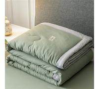 Odot Quilted Bedspreads Single Double Super King Size, Quilted Bed Throws Soft Lightweight Reversible Quilted Coverlets Comforter Sofa Bed Cover for All Season - Solid Color (150x200cm,Green)