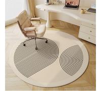 Odot Round Office Chair Mat for Carpeted and Hardwood Floor Protector, Non-Slip Computer Gaming Rolling Chair Desk Mat Multi-Purpose Protection Carpet for Wooden Floors (Annual rings,140cm)