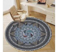 Odot Round Office Chair Mat for Carpeted and Hardwood Floor Protector, Non-Slip Computer Gaming Rolling Chair Desk Mat Multi-Purpose Protection Carpet for Wooden Floors (Overlapping,140cm)
