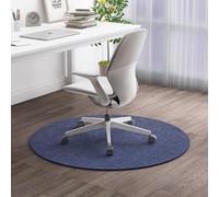Odot Round Office Chair Mat for Carpeted and Hardwood Floor Protector, TPE Non-Slip Computer Gaming Rolling Chair Desk Mat Multi-Purpose Protection Carpet for Home Wooden Floors (navy blue,100cm)