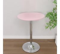 Odot Round Tablecloth Wipe Clean 60-150cm, Solid Color Round Outdoor Table Cover Fitted Elastic Edged Circle Table Cloth Protector Decorative for Dining Room cocktail (Pink 1,122cm)