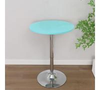 Odot Round Tablecloth Wipe Clean 60-150cm, Solid Color Round Outdoor Table Cover Fitted Elastic Edged Circle Table Cloth Protector Decorative for Dining Room cocktail (Blue,60cm)