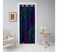 Odot Single Blackout Door Curtain, Mandala Style Door Curtain with Eyelets 1 Panel Hallway Porch Privacy Room Partition Thermal Drapes for Living Room Doorway (Gradient Color,W 47 x L 78.7")
