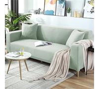 Odot Sofa Cover 1 2 3 4 Seater, Jacquard Waffle High Stretch Sofa Cover, Breathable Garden Furniture Protector, Super Soft Non Slip Slipcovers for Living Room Dogs Cats Pet (Light green,2 Seater)