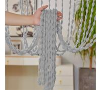 Odot Solid Color Bold String Door Curtain, Beaded Door Curtain with Fringe,Bead Curtains for Doorways,Fly Screen Insect Bug for Doorways Party Decorations Room Divider (Gray,100x200cm)