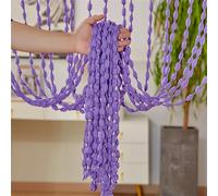 Odot Solid Color Bold String Door Curtain, Beaded Door Curtain with Fringe,Bead Curtains for Doorways,Fly Screen Insect Bug for Doorways Party Decorations Room Divider (Purple,100x200cm)
