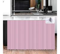 Odot Solid Color Kitchen Cabinet Curtains Self-adhesive with Hook and Loop, Dust-Proof Privacy Short Curtain for Under the Sink Cupboards Shoe Shelf Storage Room (Pink,W 27.5 x H 35″)