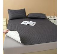 Odot Solid Color Mattress Protector, Mattress Protector with 4 Side Elastic Strap, TPU Waterproof Bottom Design Quilted Mattress Topper Mattress Cover for Deep Mattresses (200x220cm,Black)