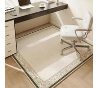 Odot Square Office Chair Mat for Carpeted and Hardwood Floor Protector, Modern Classic Non-Slip Computer Gaming Rolling Chair Desk Mat Protection Carpet for Wooden Floors (Flowers,140x140cm)