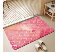 Odot Stone Bath Mat Non Slip (Fish scale 5,60x90cm) | Quick Dry Diatomaceous Earth Mat, Highly Absorbent Floor Mat for Bathroom, Secure Anti-Slip Backing, Easy Maintenance.