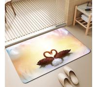 Odot Stone Bath Mat Non Slip (Goose print 4,80x120cm) | Quick Dry Diatomaceous Earth Mat, Highly Absorbent Floor Mat for Bathroom, Secure Anti-Slip Backing, Easy Maintenance.