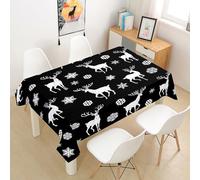 Odot Table Cloth Table Protectors for Dining Room Table Protector 3d Christmas Table Cloths Party Stretch Table Covers Tablecloths Tablecloth Table Top Protectors (150x300cm,Christmas 61)