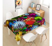 Odot Table Cloth Table Protectors for Dining Room Table Protector Christmas Print Table Cloths Party Stretch Table Covers Tablecloths Tablecloth Table Top Protectors (166,150x260cm)