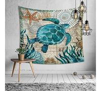 Odot Tapestry Wall Hanging, Wall Art Tapestries Wall Decor Beach Towel Blanket Table Cloth Meditation Yoga Mat Rugs Bedsheet for Dorm Home Decor (130x150cm,Turtle)