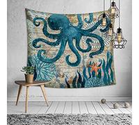 Odot Tapestry Wall Hanging, Wall Art Tapestries Wall Decor Beach Towel Blanket Table Cloth Meditation Yoga Mat Rugs Bedsheet for Dorm Home Decor (130x150cm,octopus)