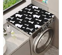 Odot Washer and Dryer Cover for Top, Non-Slip Washing Machine Top Protector Mat, Dust-Proof, Diatom Mud, Cutable, Most Washers, Refrigerator, Home Kitchen Laundry Room (International Chess,50x50cm)