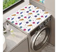 Odot Washer and Dryer Cover for Top, Non-Slip Washing Machine Top Protector Mat, Dust-Proof, Diatom Mud, Cutable, Most Washers, Refrigerator, Home Kitchen Laundry Room (Cartoon Universe,40x50cm)