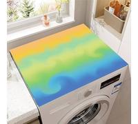 Odot Washer and Dryer Top Mat Cover, Washer Dryer Top Protector Mat Washing Machine Dust-Proof Cover Non-slip Protection for Kitchen Laundry Room -Gradient (Yellow-Green,30x40cm)