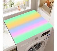 Odot Washer and Dryer Top Mat Cover, Washer Dryer Top Protector Mat Washing Machine Dust-Proof Cover Non-slip Protection for Kitchen Laundry Room -Gradient (Pink-Yellow,40x50cm)