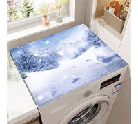 Odot Washer Dryer Dust Cover Retro Mandala Washing Machine Top Protector Pads Non Slip Washing Machine Top Covers for Laundry Room Living Room Desk (Heavy snow,50x60cm)