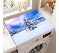 Odot Washer Dryer Dust Cover Retro Mandala Washing Machine Top Protector Pads Non Slip Washing Machine Top Covers for Laundry Room Living Room Desk (Fir trees,50x60cm)