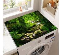 Odot Washer Dryer Dust Cover Retro Mandala Washing Machine Top Protector Pads Non Slip Washing Machine Top Covers for Laundry Room Living Room Desk (Mountain stream,30x40cm)
