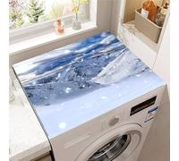 Odot Washer Dryer Dust Cover Retro Mandala Washing Machine Top Protector Pads Non Slip Washing Machine Top Covers for Laundry Room Living Room Desk (Falling snow,40x50cm)