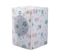 Odot Washer Dustproof Cover Front Load, Plastic Washing Machine Dryer Protector Sunscreen Waterproof Tumble Dryer Case Protective Cover for Most Front Loadi (M-62x63x85cm,fashion floral)