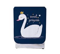 Odot Washer Dustproof Cover Front Load, Washing Machine Dryer Protector Sunscreen Waterproof Tumble Dryer Case Protective Cover for Most Front Loadi (white swan,S-capacity 5-7kg)