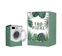 Odot Washer Dustproof Cover Front Load, Washing Machine Dryer Protector Sunscreen Waterproof Tumble Dryer Case Protective Cover for Most Front Loadi (M-capacity 8~10kg,tropical)