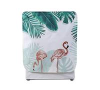 Odot Washer Dustproof Cover Front Load, Washing Machine Dryer Protector Sunscreen Waterproof Tumble Dryer Case Protective Cover for Most Front Loadi (tropical flamingos,S-capacity 5-7kg)